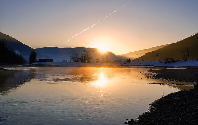 Sonnenaufgang im März