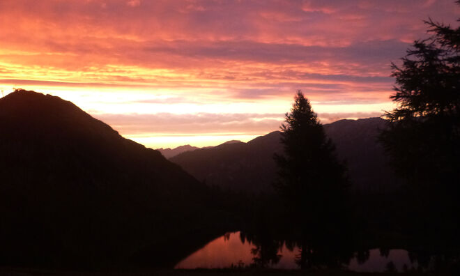 Sonnenuntergang auf der Tauplitz