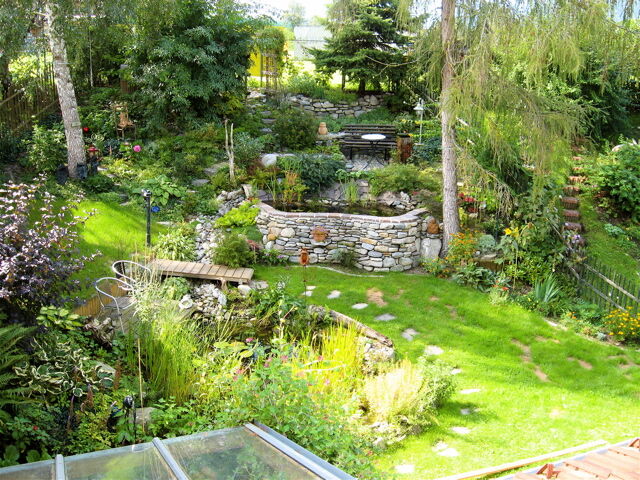 Garten mit Teichen