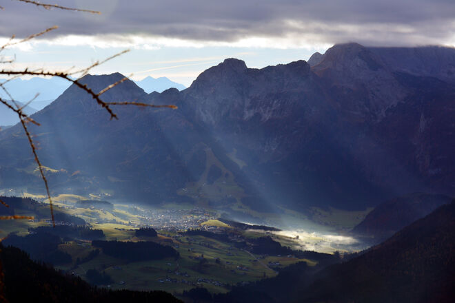 Sonnenstrahlen auf Abtenau
