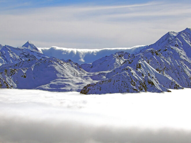 Nebel über dem Tal - Föhnmauer von Süden