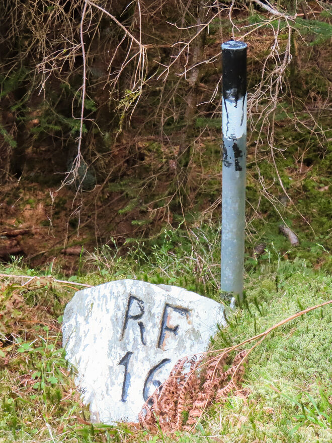 Grenzstein der Österreichischen Bundesforste in Wenns bei Bramberg