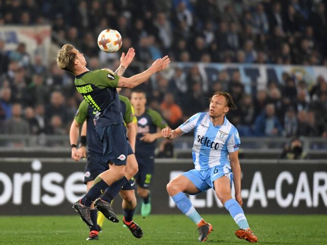 Fredrik Gulbrandsen (RBS) und Lucas Leiva Pezzini (Lazio).