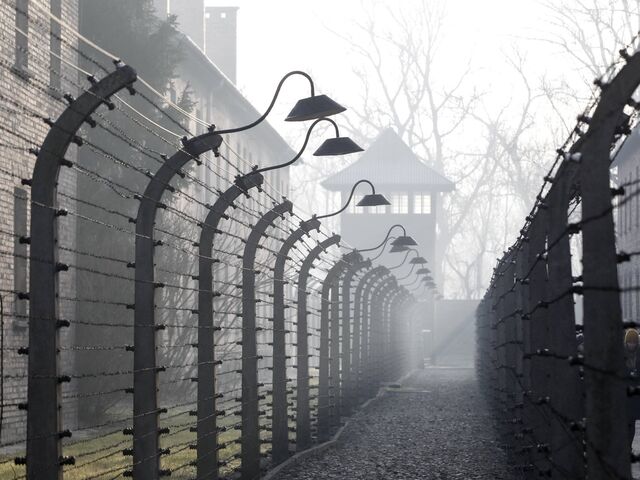 Ein Teil des KZ Auschwitz am 27. Jänner 2020.
