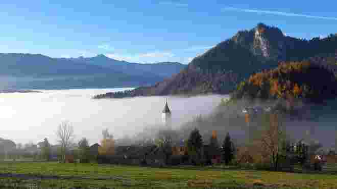 Genau an der Nebelgrenze