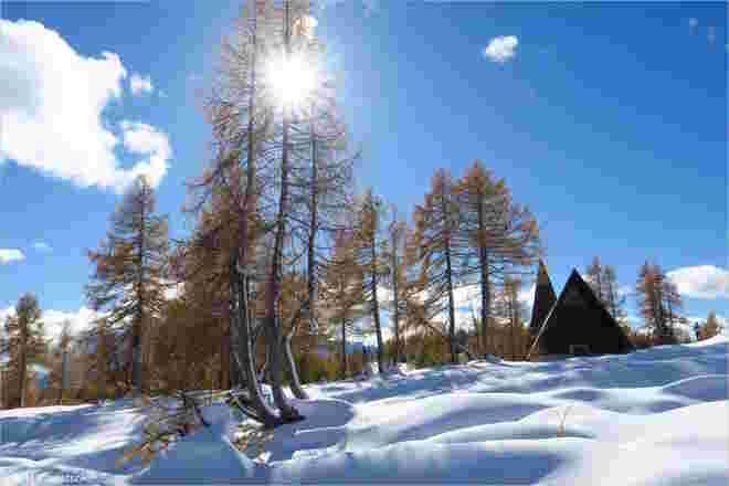 Ein strahlend blauer Wintertag