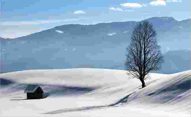 Ein strahlend blauer Wintertag