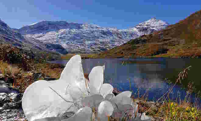 Eisskulptur am Giglachsee