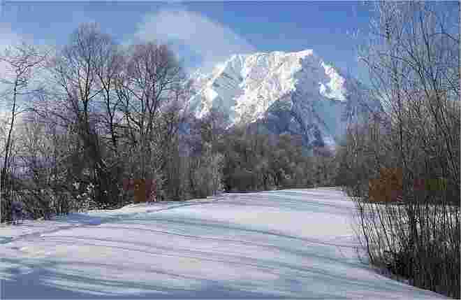 Winterwanderweg entlang der Enns