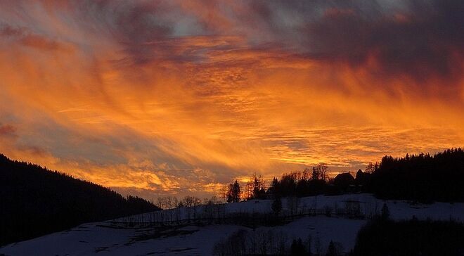 Abendhimmel über dem Bleiberg
