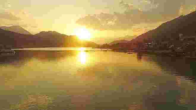 Sonnenuntergang am Weißensee