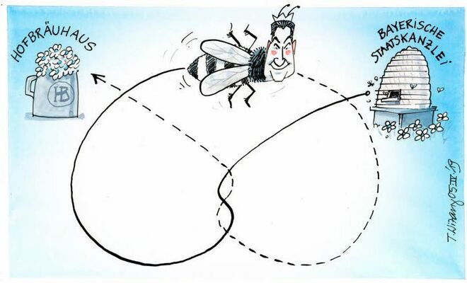 Bayerischer Brezel-Bienenkönig-Tanz . .  .