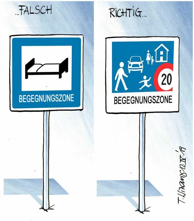 Im Sinne der Verkehrsberuhigung . .  .