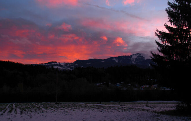 Morgenrot in St.Margaretnen/Vigaun