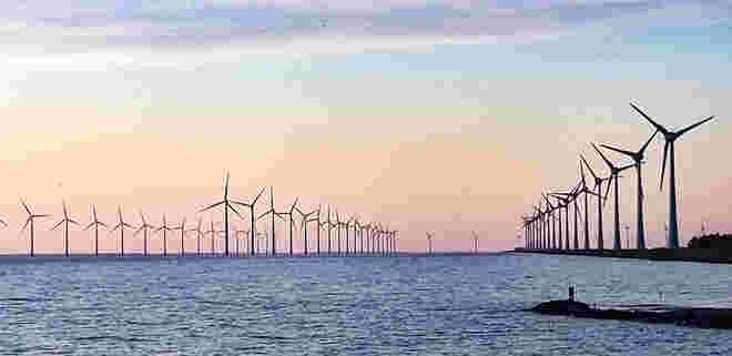 Meeresromantik der Windkraft