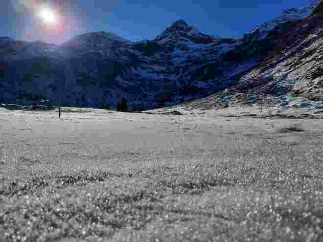 glitzernder Schnee in Sportgastein