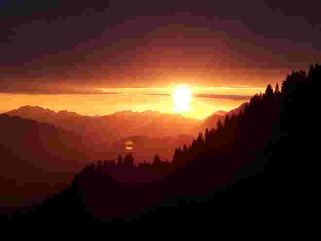 Schöner Abend nach vielen Wolken 