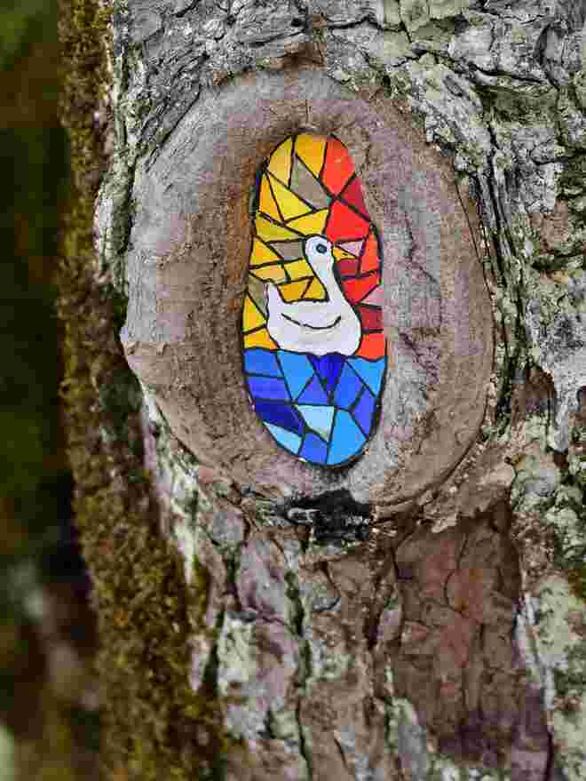 Passendes Kunstwerk am Lepiweiher