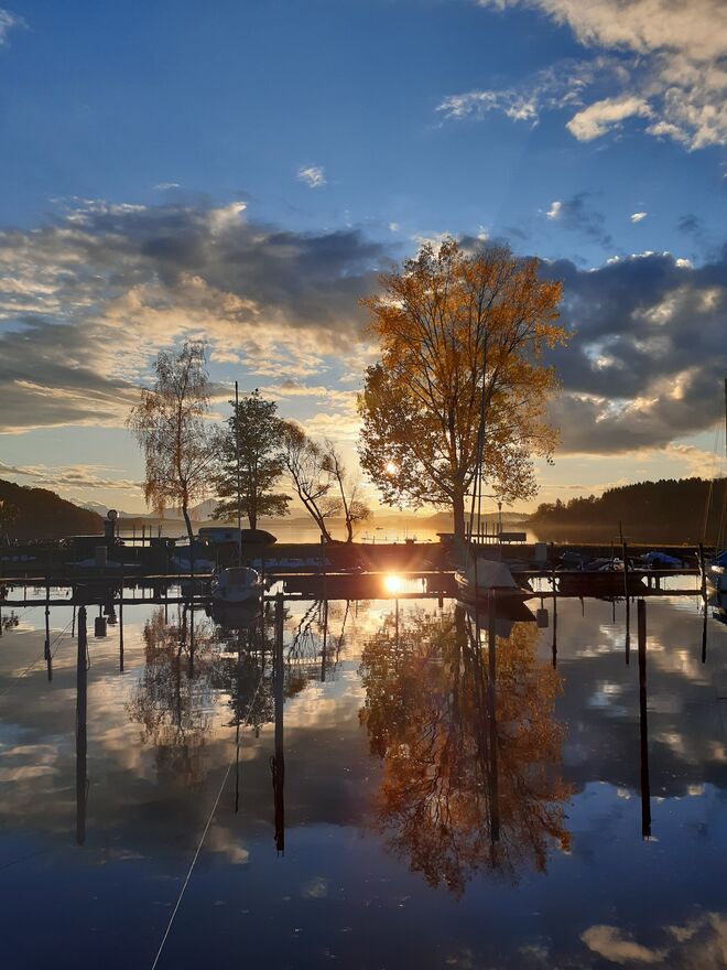 Sonnenuntergang am Wallersee