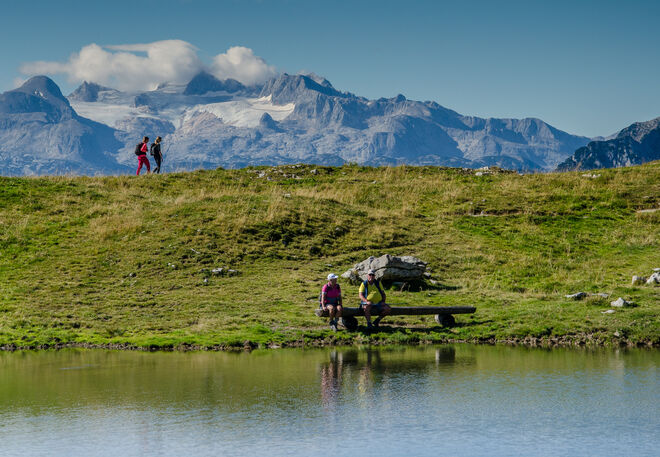 Wandern mit Dachsteinblick