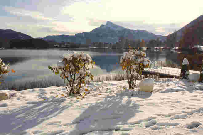 Auch im Mondseeland hat's ordentlich geschneit...