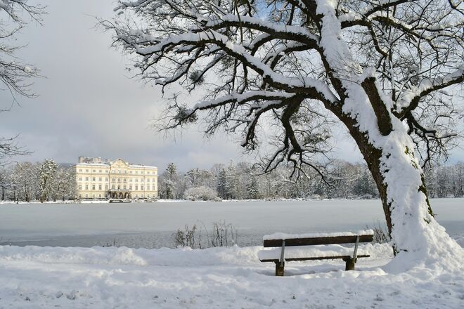 Schloss Leopoldskron im Winterkleid 