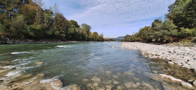 Salzach Blick Hellbrunner Brücke