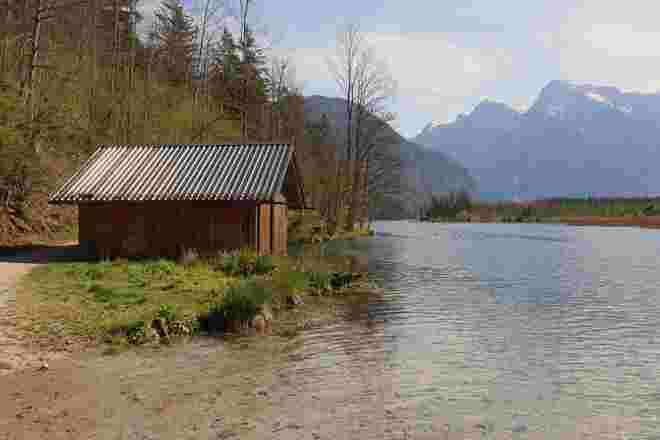 Hütte am Almsee
