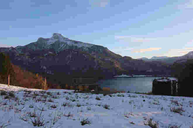 Der erste Schnee im Mondseeland