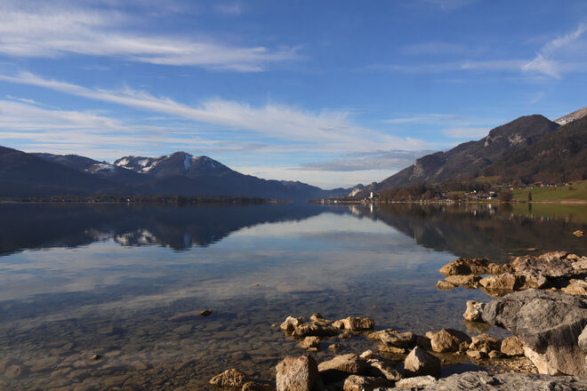 Blick vom Bürglsteinweg über den Wolfgangsee