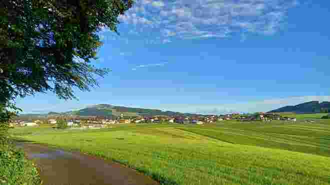Blick auf Schleedorf mit Buchberg