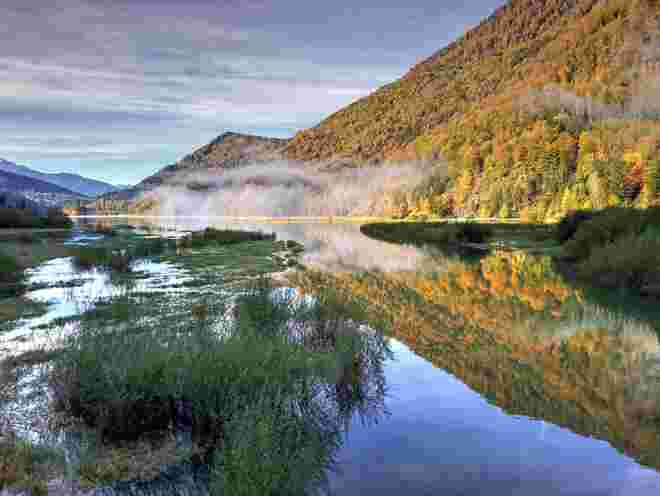 Herbstfarben beim Wiestal- Stausee