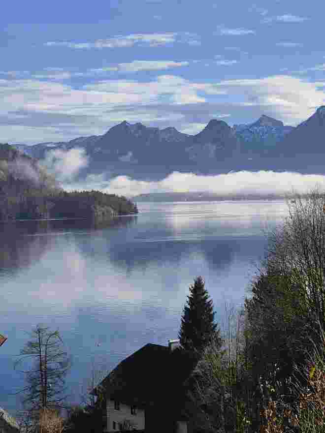 Nebelreste am Wolfgangsee...