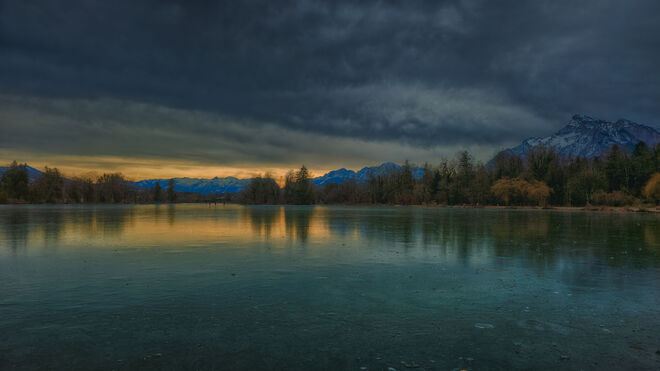 neulich spätnachmittags am Leopoldskroner Weiher...