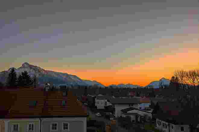 . . . auch Richtung Reichenhall leuchtete dieser herrliche Farbhimmel 