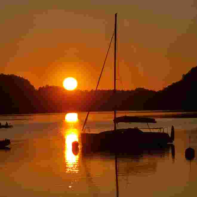 Sonnenuntergang am Fuschlsee 