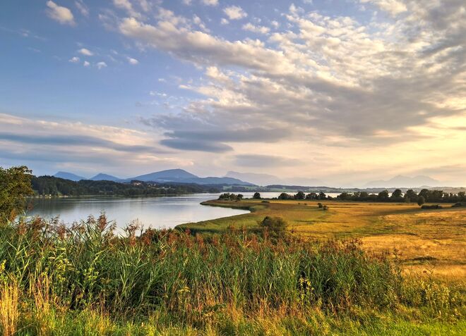 Stimmungsvoller Sonnenuntergang heute beim Wenger Moor