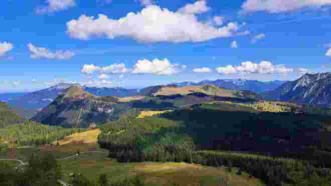 Spätsommerlicher Blick auf die Postalm