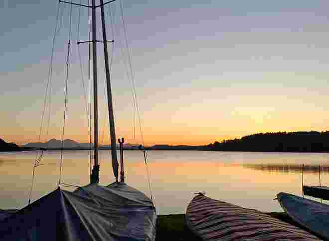Sonnenuntergang am Wallersee