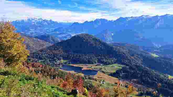Herbstlicher Blick auf den Seewaldsee