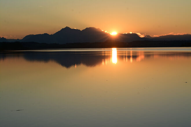 Sonnenuntergang hinter Staufen