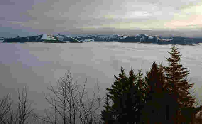 Hochnebel über dem Salzachtal