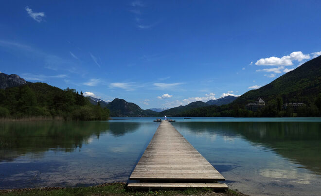 Der Steg in den Fuschlsee