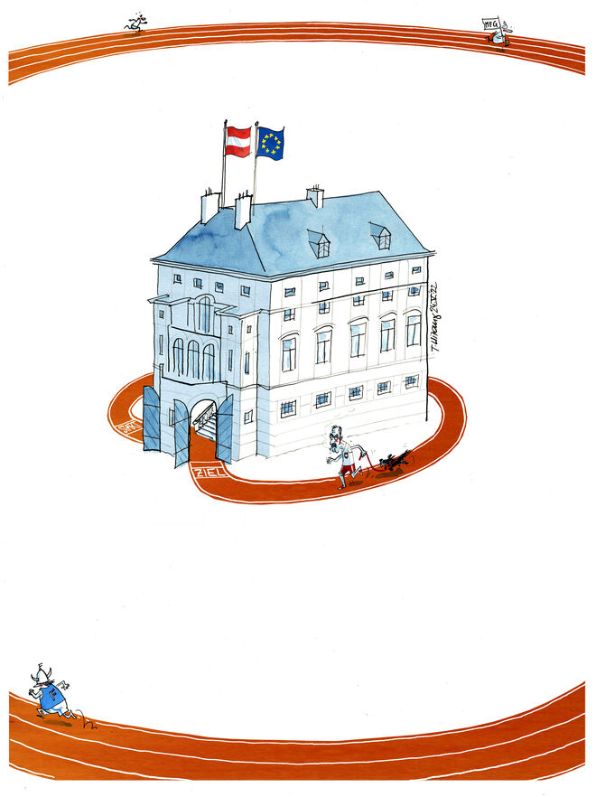 Das Rennen um die Hofburg . .  .