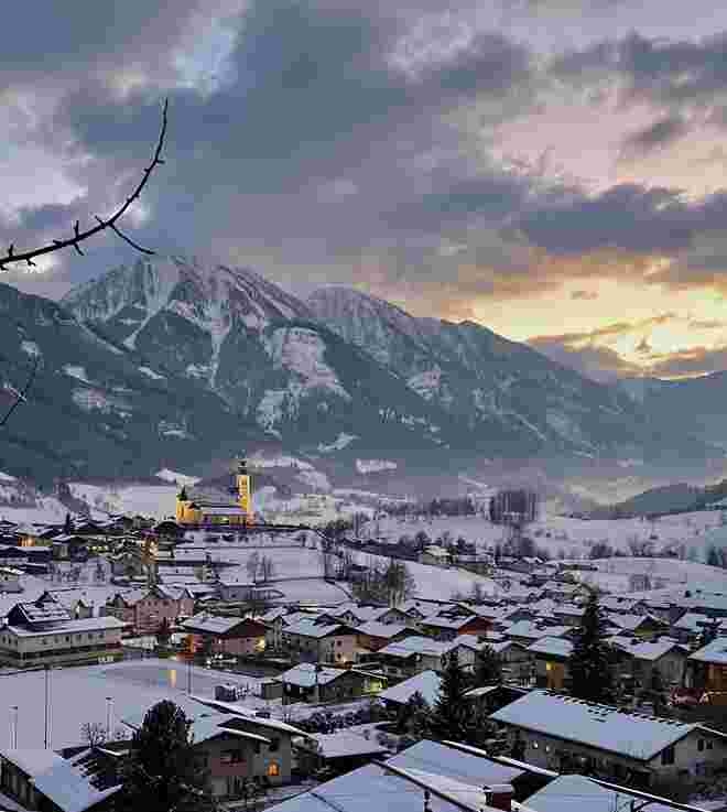 Abendstimmung über St.Veit im Pongau 