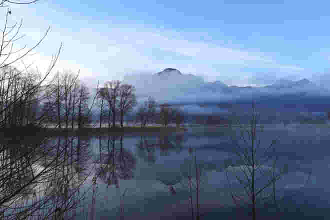 Drachenwand und Schober, nebelverhangen