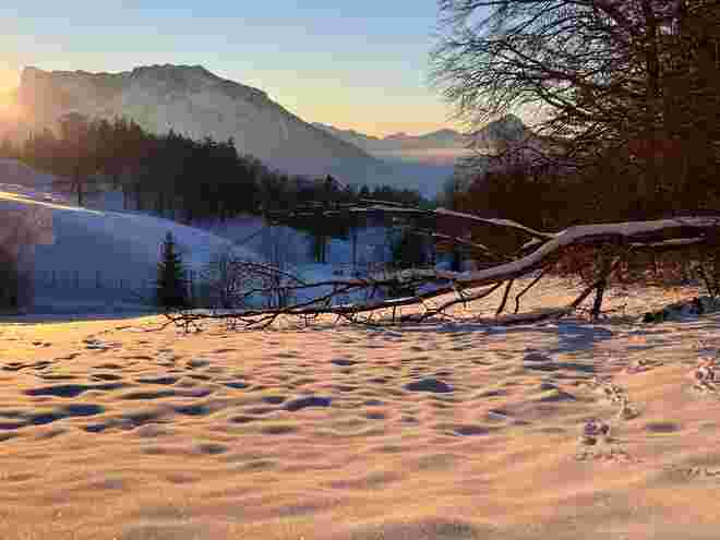 Entflammter Schnee