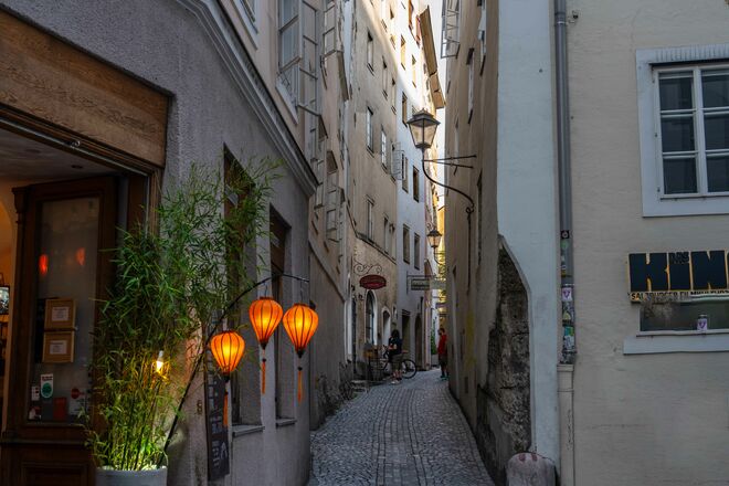 Steingasse gegen Abend