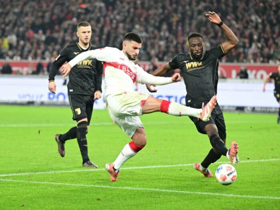 VfB Stuttgart nach 3:2 gegen Augsburg weiter in Top vier