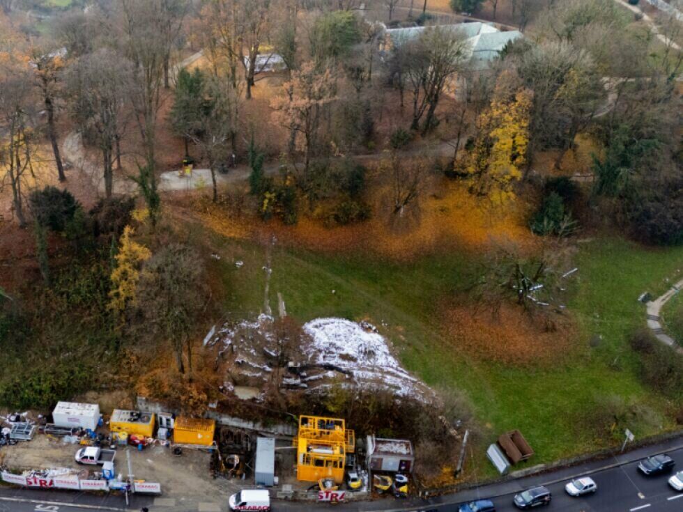 Na gradbišču linškega Westringa (A26) se je v 17 metrih globine zataknil vrtalni nastavek